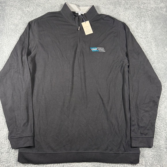 Peter Millar Other - NWT Peter Millar Crown Comfort Pullover 1/4 Zip Mens XXL Black CMP Logo